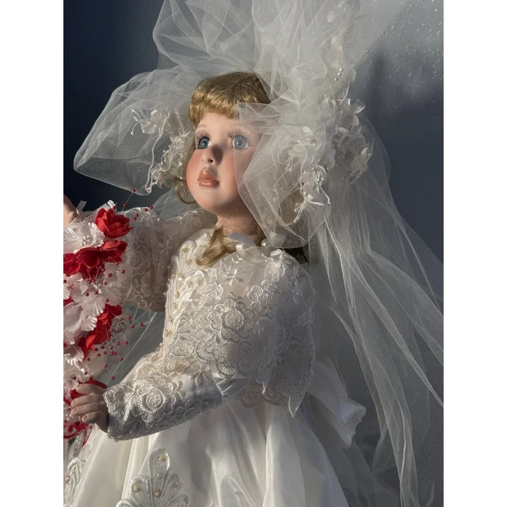 Kais Collection Full Porcelain Bride Doll LE1063/1500, 25in By J. Berard